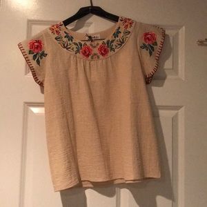 Lena Embroidered Cotton Top